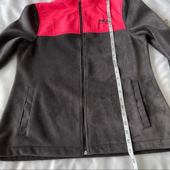 Fila Sport Full Zip Fleece Grey pink active jacket - Picture 14 of 16